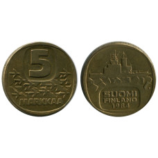 5 марок Финляндии 1984 г. Ледокол Варма