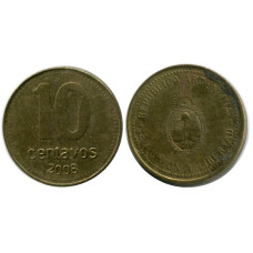 10 сентаво Аргентины 2008 г.