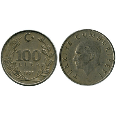 Монета 100 лир Турции 1987 г., Ататюрк