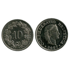 10 раппен Швейцарии 2007 г.