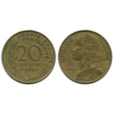 20 сантимов Франции 1969 г.