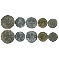 Набор 5 монет Пакистана (разные года)