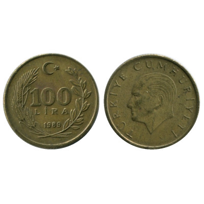 Монета 100 лир Турции 1989 г., Ататюрк