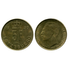 5 франков Люксембурга 1990 г.
