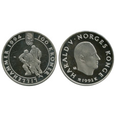 100 крон Норвегии 1992 г., XVII Зимние олимпийские игры, Лиллехаммер 1994 - Хоккей
