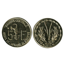 5 франков КФА 2012 г. (BCEAO)