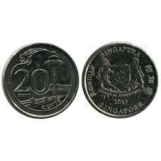 20 центов Сингапура 2013 г.