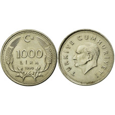 1000 лир Турции 1990 г.