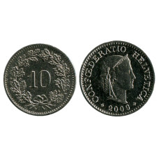 10 раппен Швейцарии 2009 г.