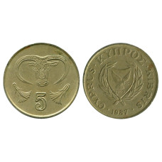 5 центов Кипра 1987 г.