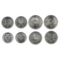 Набор 4 монеты Северной Кореи, КНДР 2005 г.