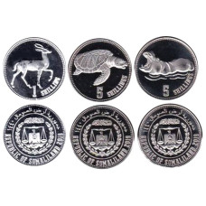 Набор из 3-х монет Сомалиленда 2019 г. Животные