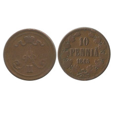 10 пенни Российской империи (Финляндии) 1865 г. (1)