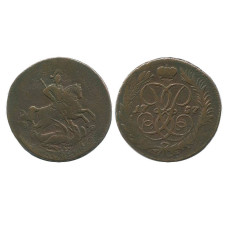 2 копейки 1757 г. (надпись под св. Георгием) 1