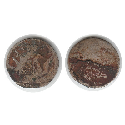 Монета 5 копеек России 1759 г., Елизавета Петровна, (серебро)