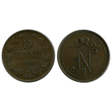 10 пенни Российской империи (Финляндии) 1900 г., Николай II