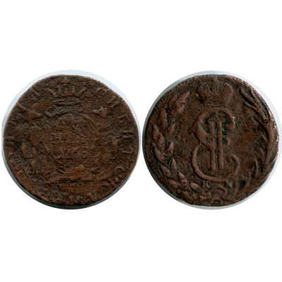 Монета Денга 1768 г., Екатерина ll (КМ, сибирская)