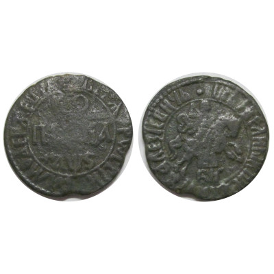 Монета 1 копейка России 1706 г., Петр I (БК)