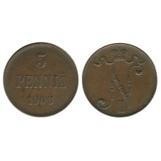 5 пенни Российской империи (Финляндии) 1908 г. (1)