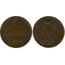 1 пенни Российской империи (Финляндии) 1912 г., Николай II