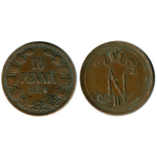 10 пенни Российской империи (Финляндии) 1916 г., Николай II