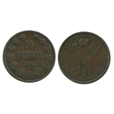 10 пенни Российской империи (Финляндии) 1895 г.