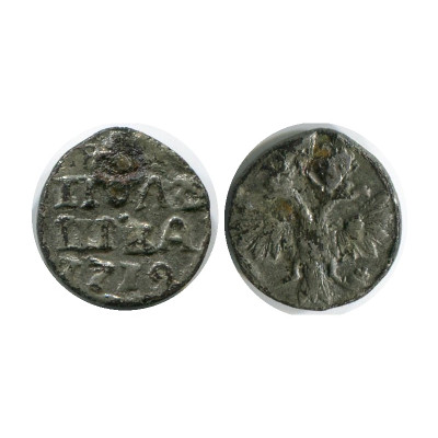 Монета Полушка 1719 г., 2