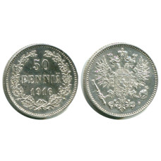 50 пенни Российской империи (Финляндии) 1916 г., Николай II