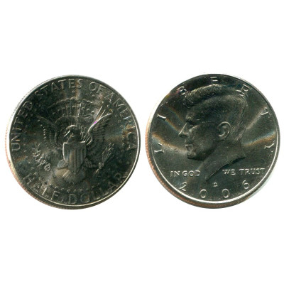 Монета Полдоллара США 2006 г. Кеннеди (D)