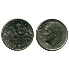 10 центов (дайм) США 1990 г. (P)