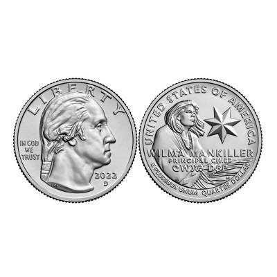 Монета Квотер США 2022 г. Вилма Мэнкиллер D