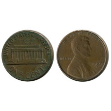 1 цент США 1969 г. (D)