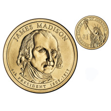 1 доллар США 2007 г., 4-й президент Джеймс Мэдисон