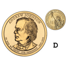 1 доллар США 2011 г., 17-й президент Эндрю Джонсон (D)