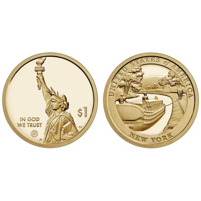Монета 1 доллар США 2021 г. Канал Эри (D)