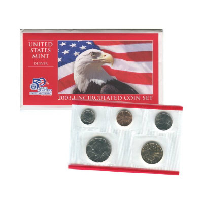 Монета Набор из 5-ти монет США 2003 г. (D) в конверте