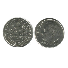 10 центов (дайм) США 1998 г. (D)