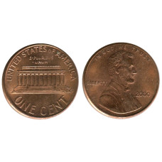 1 цент США 2000 г.