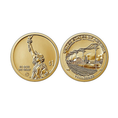Монета 1 доллар США 2022 г. Администрация долины Теннеси P