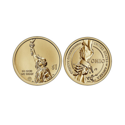 Монета 1 доллар США 2023 г. Подземная железная дорога (Огайо) D