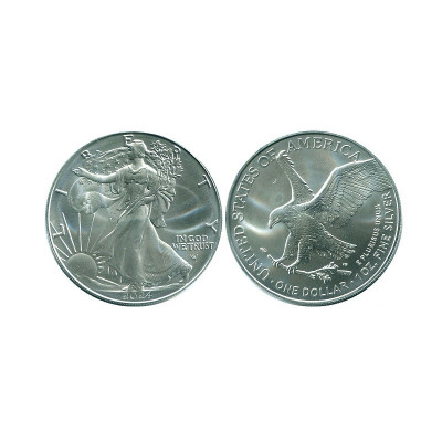 Серебряная монета 1 доллар США 2024 г. Шагающая свобода