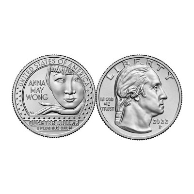 Монета Квотер США 2022 г. Анна Мэй Вонг P