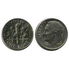 10 центов (дайм) США 1988 г. (P)