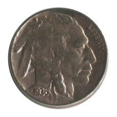 5 центов США 1936 г. Индеец (Buffalo Nickel) 