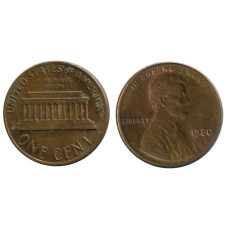 1 цент США 1980 г.