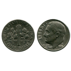 10 центов (дайм) США 1976 г. (D)