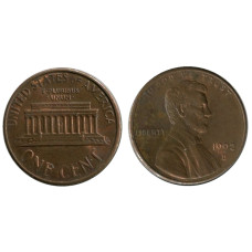 1 цент США 1992 г. (D)