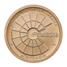 1 доллар США 2026 г. Суперкомпьютер Cray-1 (Висконсин) D