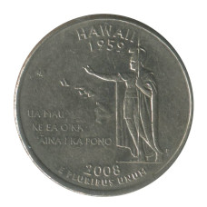 Квотер США 2008 г., Гавайи (D)