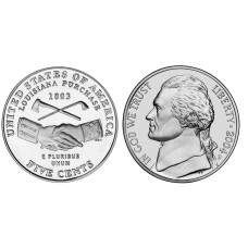 5 центов США 2004 г., Приобретение Луизианы (D)